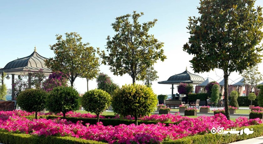 نمایی از محوطه فضای باز هتل